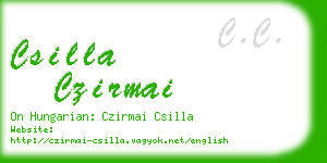 csilla czirmai business card